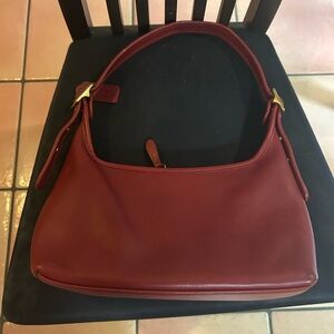 Coach Red Leather Shoulder Bag